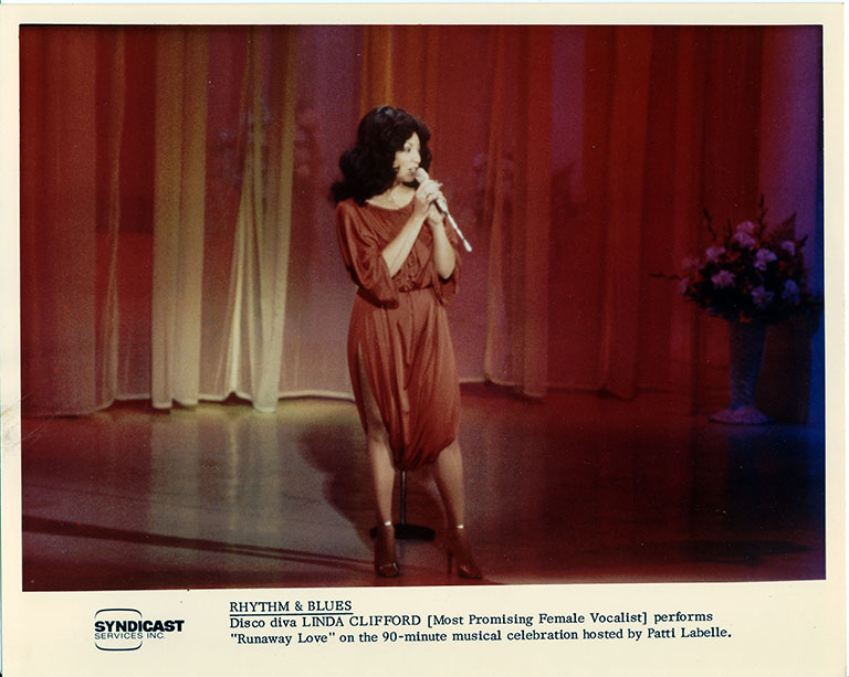 Linda at the first R&B Awards as performer and award recipient - 1977